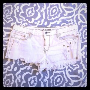 Blue Asphalt Factory Destroyed Denim Cutoffs